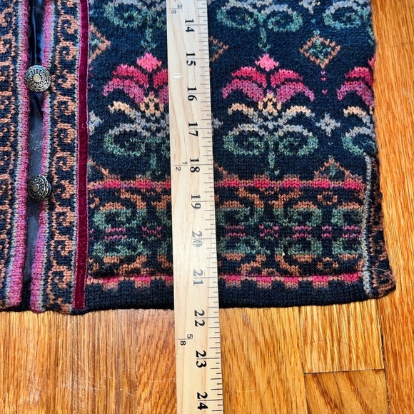 Icelandic Design Atlandia small lined cardigan sweater wool Nordic geometric - Picture 4 of 10